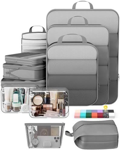 Veken 11 Set Compression Packing Cubes Garment Bags by Veken