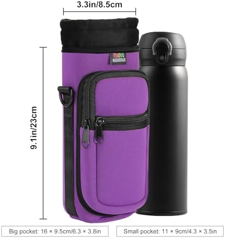 Nuovoware Water Bottle Carrier Bag, 25oz/32oz Bottle Pouch Holder, Adjustable - Image 4