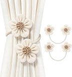 VIS'V Curtain Tiebacks, Twisted Boho Curtain Holdbacks by VISV
