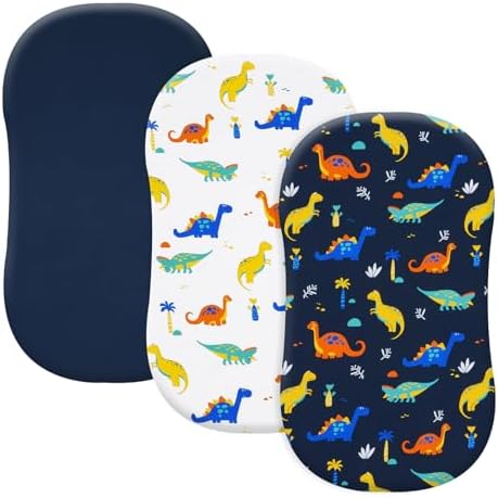 david's kids 3 Pack Bassinet Sheets, Ultra Soft Breathable Comfortable Baby by davidskids