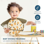 GRSSDER 3-pack Mess Proof Baby Feeding Bibs - Image 5