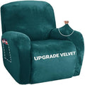 ZNSAYOTX Stretch Velvet Recliner Cover 4-Pieces, Thick Soft Recliner Chair by ZNSAYOTX