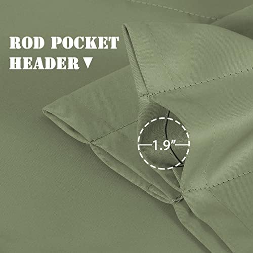 H.VERSAILTEX Blackout Sage Green Curtains Valances - Image 4