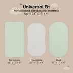 2pk Waterproof Bassinet Sheets Boy, 33x17 Mattress Cover - Image 4