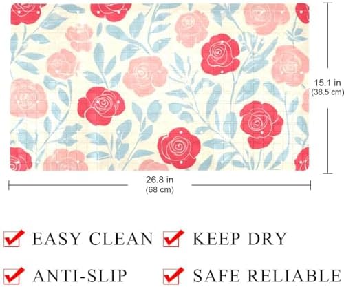 Non Slip Bathtub and Shower Mat 26.8x15.1 inch, Bath Mat - Image 4