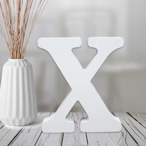 AOCEAN 4 Inch White Wood Letters Unfinished Wood Letter by AOCEAN