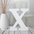 AOCEAN 4 Inch White Wood Letters Unfinished Wood Letter by AOCEAN