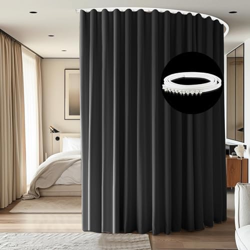 Room Divider Ceiling Mounted Curtains Track Sets Extra Wide Blackout Curtain by CBSROROHome