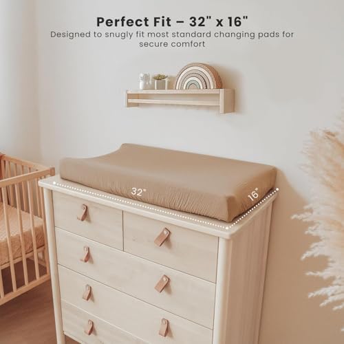 Konssy 2 Pack Muslin Changing Pad Covers - Image 4