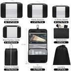 BAGAIL 6 Set/8 Set/10 Set Packing Cubes Various Sizes Packing Organizer - Image 2