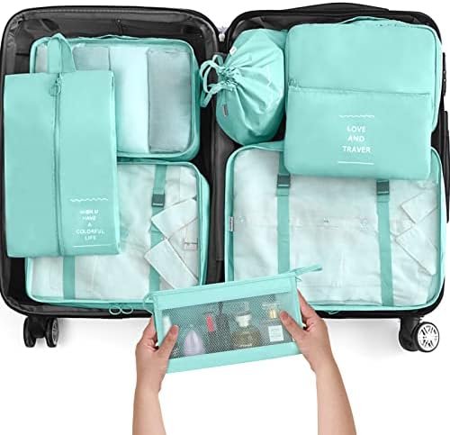KPX 8 Set Packing Cubes for Travel, Luggage Packing Organizers Accessories by KPX
