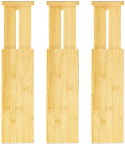 VaeFae 3 Pack Bamboo Drawer Dividers, Expandable Separators by VaeFaeDirect
