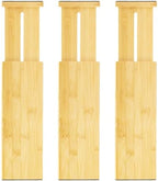 VaeFae 3 Pack Bamboo Drawer Dividers, Expandable Separators by VaeFaeDirect
