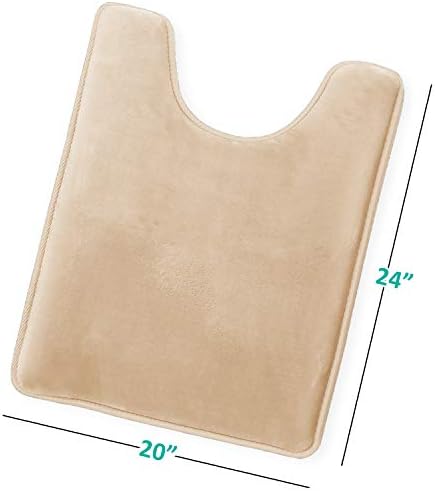 Clara Clark Bathroom Rugs, Velvet Memory Foam Bath Mat, Machine Washable Bath - Image 3