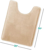 Clara Clark Bathroom Rugs, Velvet Memory Foam Bath Mat, Machine Washable Bath - Image 3