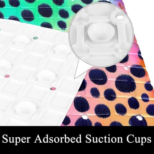 Bathtub Mat Non Slip 26.8x15.1 Inch, Leopard Texture Shower Mat - Image 3