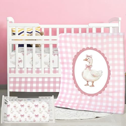 Hosuly 3 Pcs Bear Crib Bedding Set Nursery, Silly Goose by Hosuly