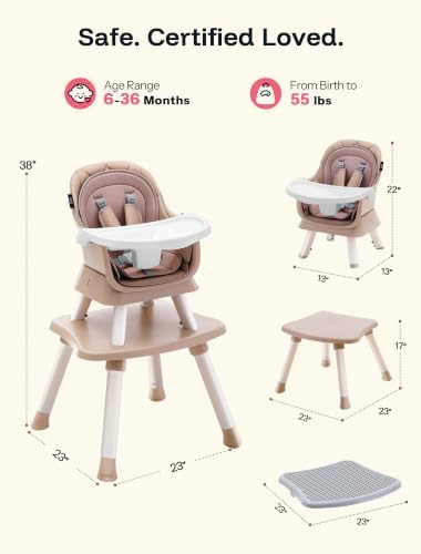 HARPPA Moro High Chair, 8-in-1 Convertible Baby Feeding Chair - Image 4