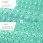 Anti-Slip Bathtub Shower Mat 28×15 Inch Turquoise Green - Image 2