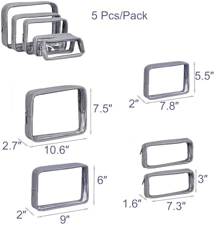 Remobia Hicol TSA Approved 5-Piece Diaper Bag Organizer Pouch Set Clear - Image 2