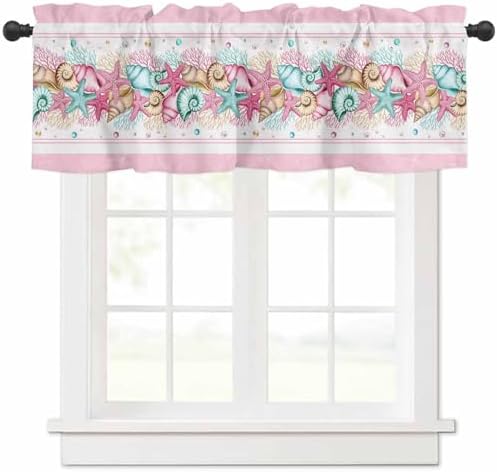 Vandarllin Coastal Beach Kitchen Curtains Valances by VandarllinHomeKitchenDecor