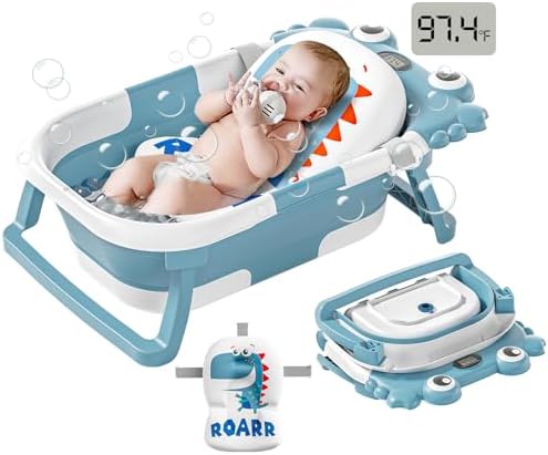 Collapsible Baby Bathtub for Newborns to Toddler by WyfKyd
