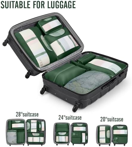Veken 8 Set Packing Cubes for Travel Essentials, Anti-Wrinkle Buckled Suitcase - Image 6