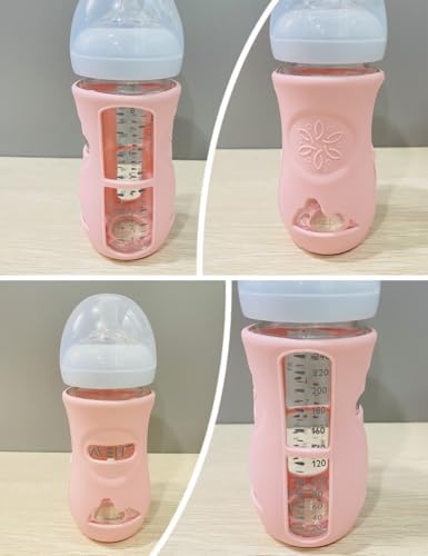4 Pcs Silicone Sleeves for 8 OZ Avent Natural Glass Baby Bottles - Image 3