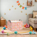 Rectangular Easter Basket for Home Kitchen Baby Girls Basket Cute Storage Bin - Image 5