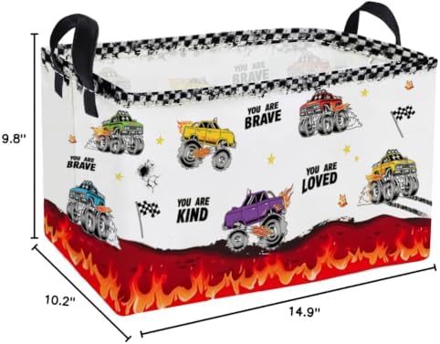 Essme Rectangular Car Basket, Cute Storage Bins Organizer - Image 2