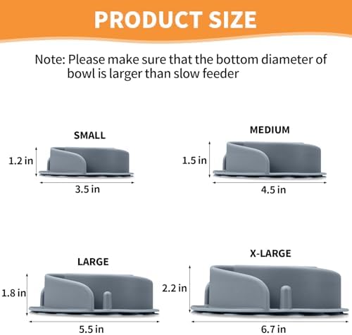 Slow Feeder Dog Bowls Insert, Animire Soft Silicone Slow Eating Food Bowl - Image 4