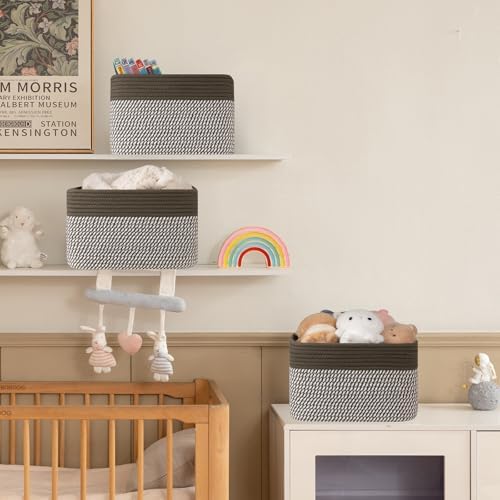 4 Pack Storage Baskets for Organizing, Woven Baskets for Shelves - Image 5