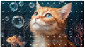 Bathtub Mat Non Slip 26.8x15.1In, Underwater Cat Fish Bath Mat by Anna+Cowper