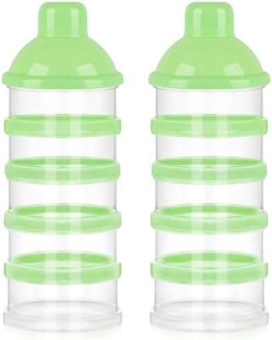 Accmor Formula Dispenser On The Go, 5 Compartments Stackable Formula Container by Accmor