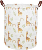 ESSME Laundry Hamper, Giraffe Hamper Collapsible Canvas Waterproof Animal by ESSME