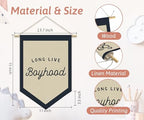 Boys Room Decor, Long Live Boyhood Linen Canvas Banner, Boy Nursery Wall - Image 7