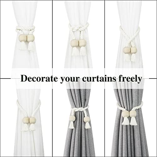 Magnetic Curtain Tiebacks Decorative Tie Back Drapes Holdbacks Nieffeiy - Image 4