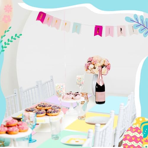 Fullhawl 120 Pcs Pastel Paper Placemats, Disposable Rectangular Table Setting - Image 6