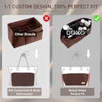 Doxo Purse Organizer Insert for Handbags & Base Shaper 2pc Set, Felt Neverfull - Image 5