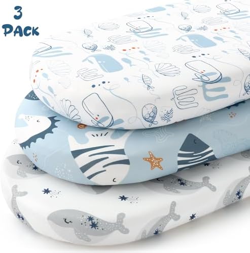 Yoofoss 3-Pack Bassinet Sheets for Boys Girls Universal Fit - Image 5