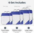 NICOSHOW Compression Packing Cubes 6 Set, Compressible Space-Saving Packing - Image 3