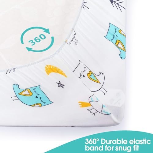 Pack n Play Sheets, BROLEX 2 Pack Mini Crib Sheets, Stretchy Portable Fitted - Image 6