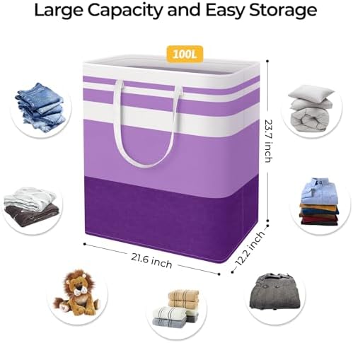 HomeHacks 2 Pack Laundry Baskets, Laundry Hampers Bags - Image 5