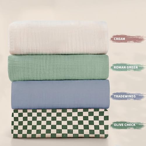 guruixu Muslin Baby Lounger Cover 2 Pack, 100% Cotton Soft & Breathable Infant - Image 6