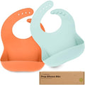 KeaBabies 2-Pack Silicone Bibs for Babies, Toddlers Girl by KeaBabies