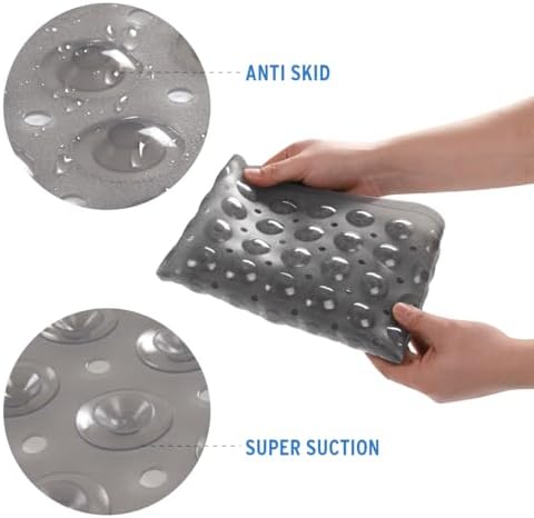 AmazerBath Bath Tub Mat, Medium Size 27.6 x 15 Inches Non-Slip Shower Mats - Image 3
