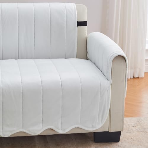 Great Bay Home Velvet Loveseat Cover - Image 4