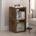Furinno Cubicle 2-Cube Book Shelf, Extra Thick Frame Bookshelf, Amber Pine - Image 2