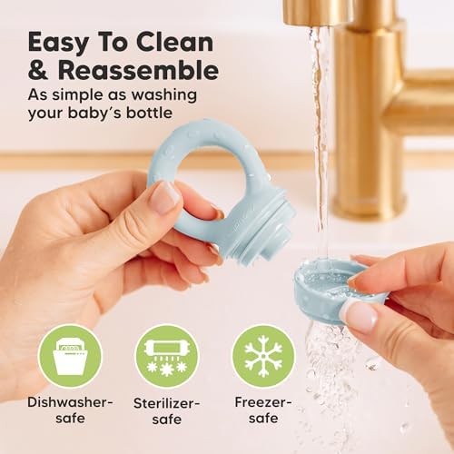 KeaBabies Baby Fruit Feeder 2pk, Silicone Baby Food Feeder - Image 6