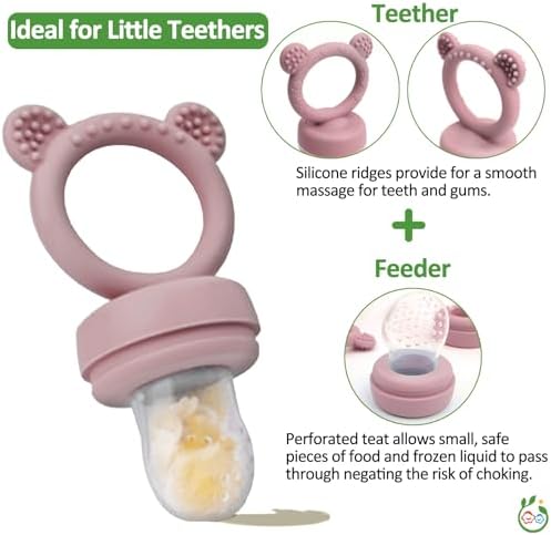 Silicone Baby Fruit Food Feeder & Mini Freezer Nibble Tray, Breastmilk Popsicle - Image 5
